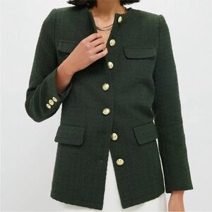 Tuckernuck Pomander Place Green Tweed Jennings Jacket Blazer Size S